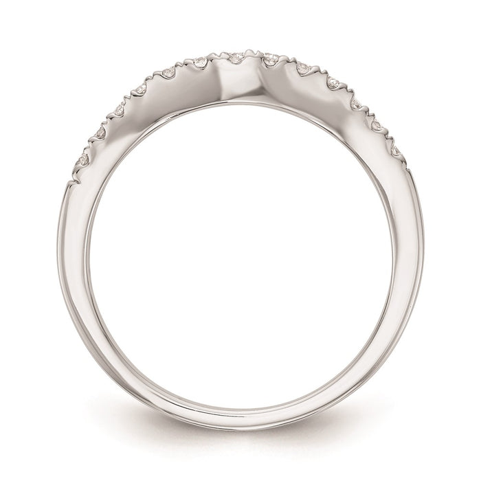 Buy Exclusive 14K White Gold Curved Wedding Band Setting - Stylish & Affordable-2