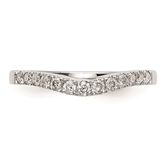 Buy Exclusive 14K White Gold Curved Wedding Band Setting - Stylish & Affordable-4