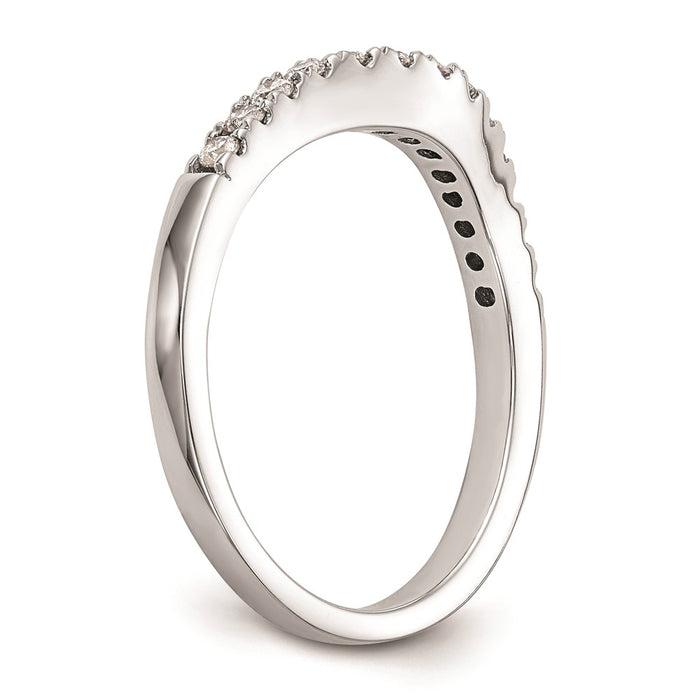 Buy Exclusive 14K White Gold Curved Wedding Band Setting - Stylish & Affordable-6