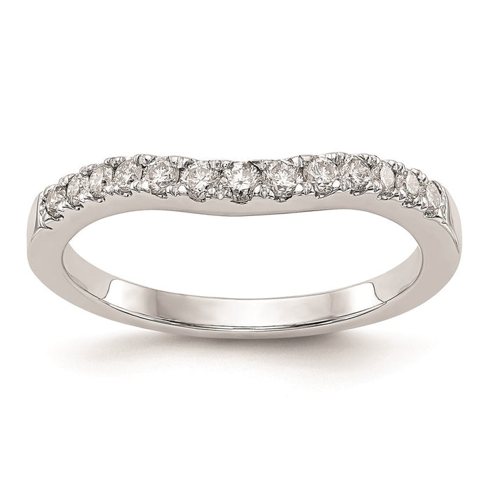 Buy Exclusive 14K White Gold Curved Wedding Band Setting - Stylish & Affordable-1