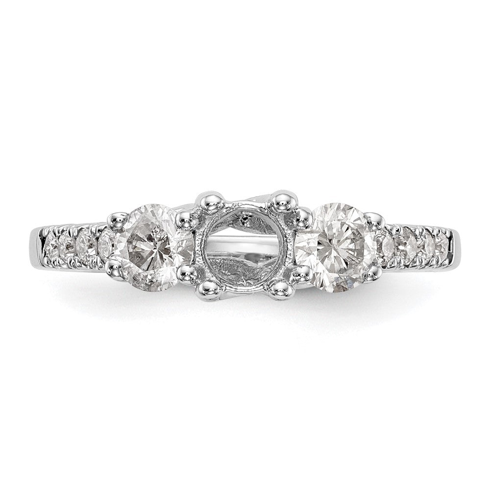 Buy Exclusive 14K White Gold 3-Stone Engagement Ring for 1/3 Carat Diamond