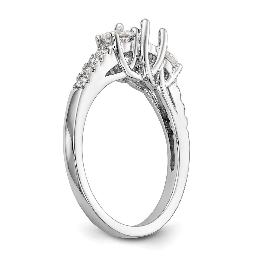 Buy Exclusive 14K White Gold 3-Stone Engagement Ring for 1/3 Carat Diamond