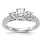 Buy Exclusive 14K White Gold 3-Stone Engagement Ring for 1/3 Carat Diamond-1