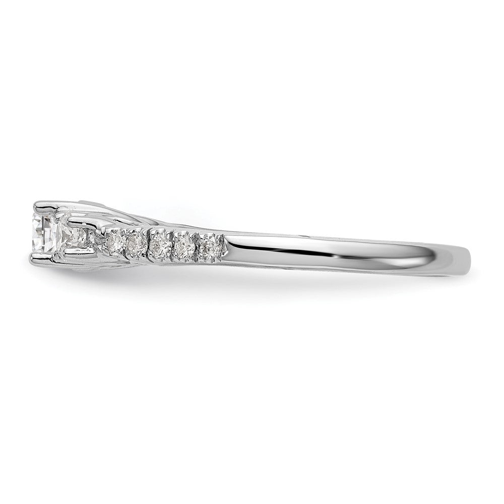 Buy Exclusive 14K White Gold 3-Stone Semi-Mount Engagement Ring, 1/3 Carat