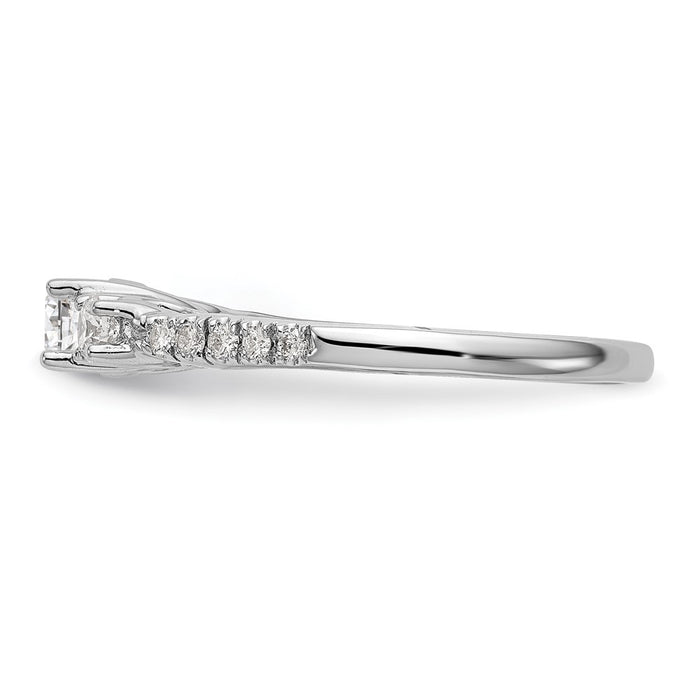 Buy Exclusive 14K White Gold 3-Stone Semi-Mount Engagement Ring, 1/3 Carat-3