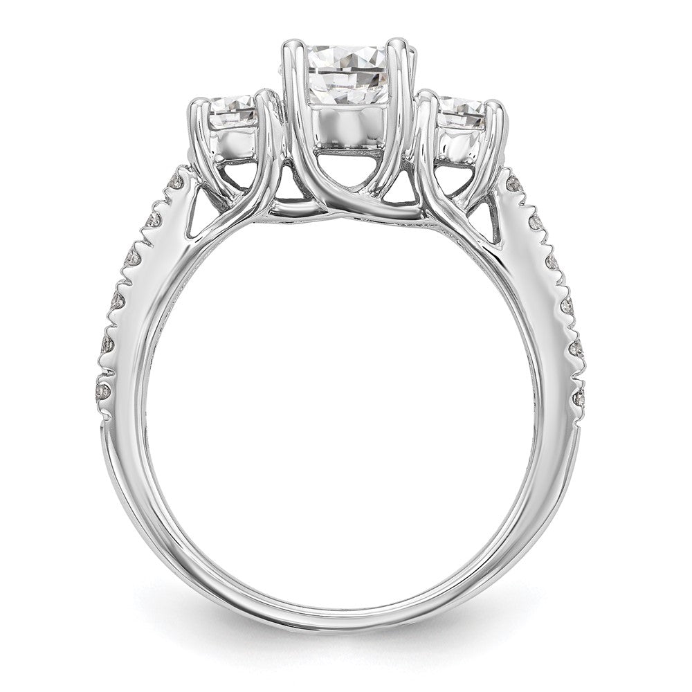 Buy Exclusive 14K White Gold 3-Stone Semi-Mount Engagement Ring, 3/4 Carat