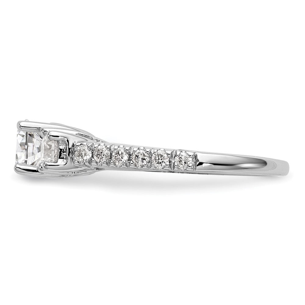 Buy Exclusive 14K White Gold 3-Stone Semi-Mount Engagement Ring, 3/4 Carat