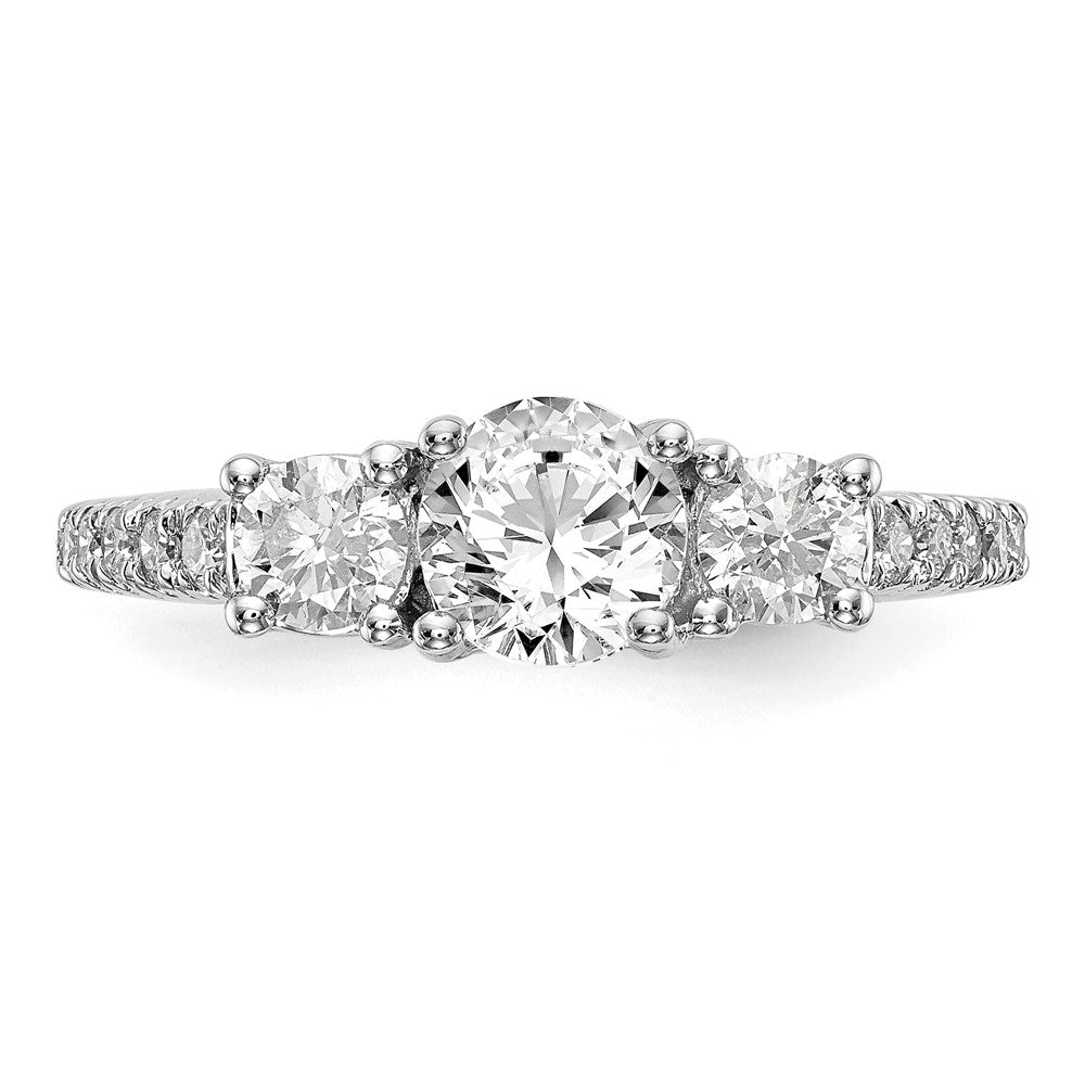 Buy Exclusive 14K White Gold 3-Stone Semi-Mount Engagement Ring, 3/4 Carat