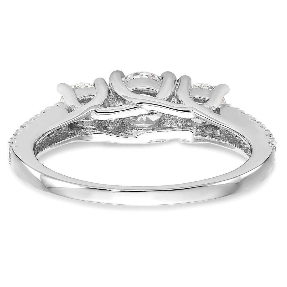 Buy Exclusive 14K White Gold 3-Stone Semi-Mount Engagement Ring, 3/4 Carat