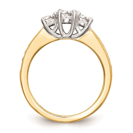 Buy Stylish 14K Two-Tone Semi-Mount Engagement Ring for 1/6 Carat Diamonds