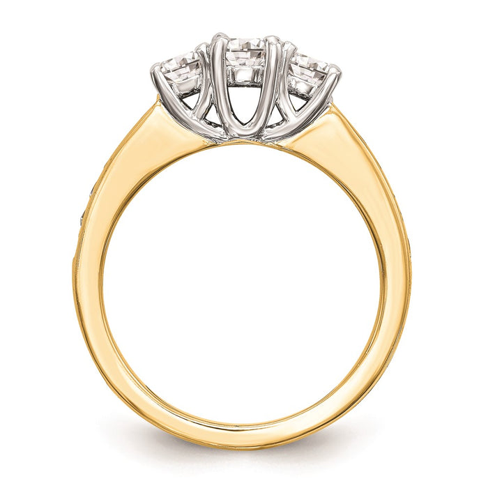 Buy Stylish 14K Two-Tone Semi-Mount Engagement Ring for 1/6 Carat Diamonds-2