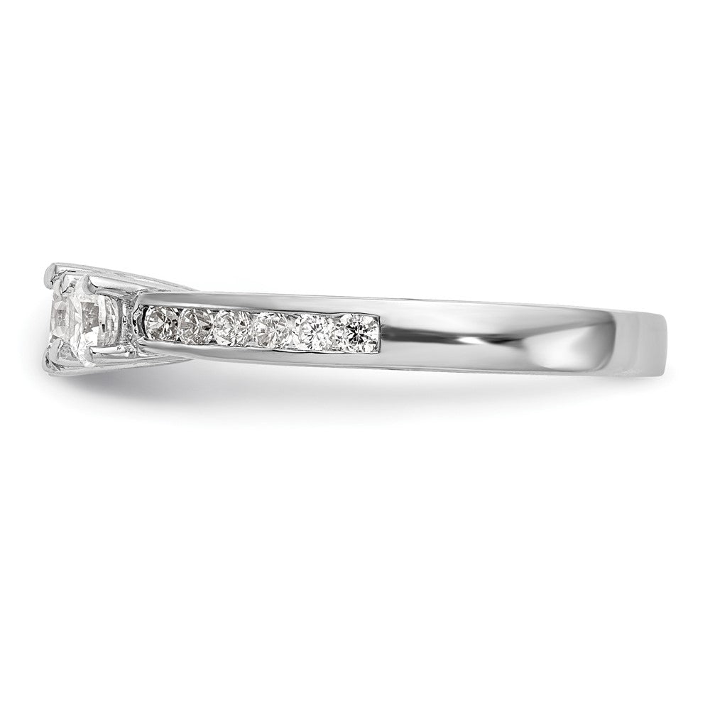 Buy 14K White Gold 3-Stone Diamond Engagement Ring - Stylish Semi-Mount, 5.2mm