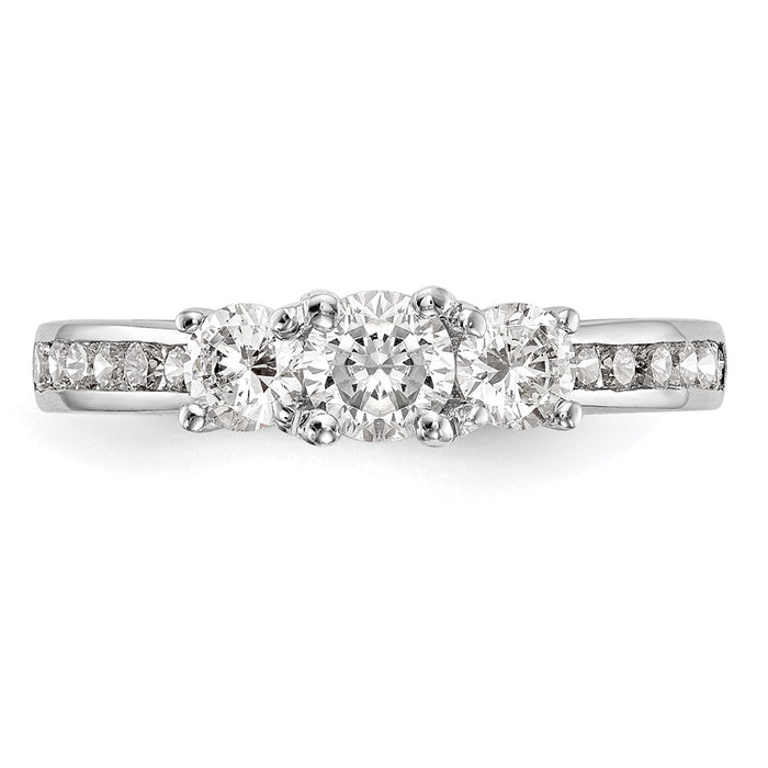 Buy 14K White Gold 3-Stone Diamond Engagement Ring - Stylish Semi-Mount, 5.2mm-4