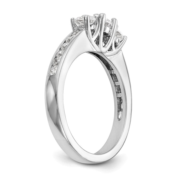Buy 14K White Gold 3-Stone Diamond Engagement Ring - Stylish Semi-Mount, 5.2mm-6