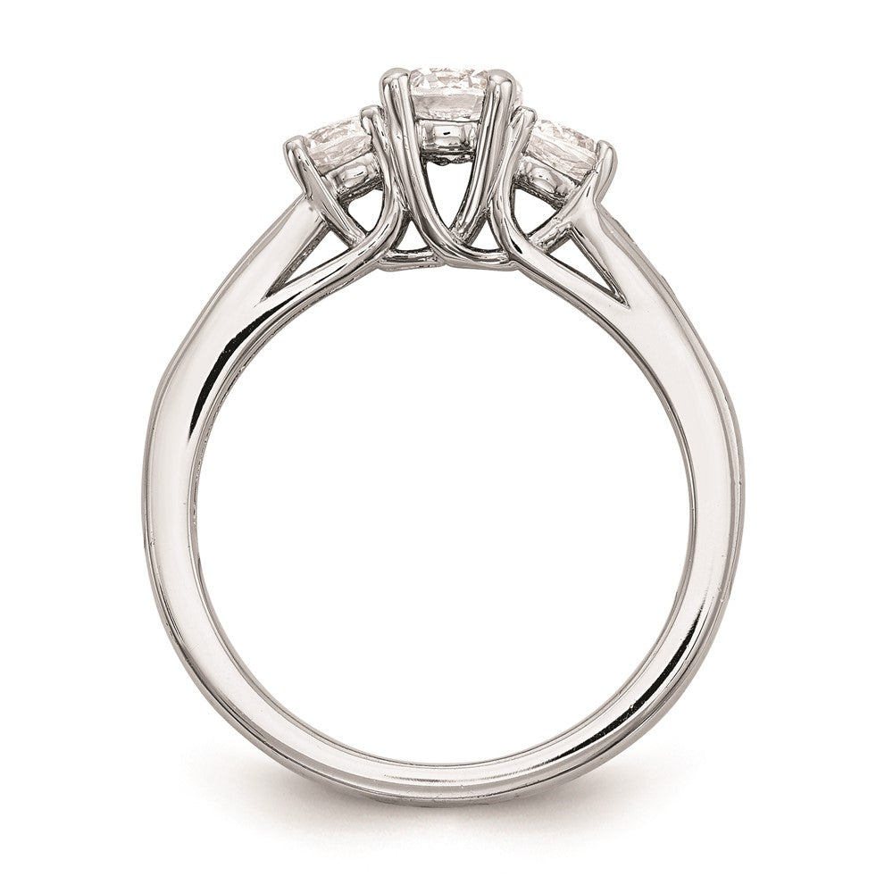 Buy Exclusive 14K White Gold 3-Stone Engagement Ring Setting - Affordable Luxury