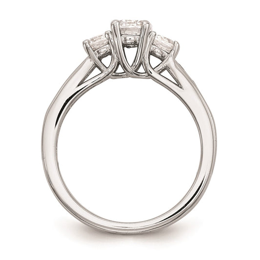 Buy Stylish 14K White Gold 3-Stone Engagement Ring Setting for 1/3 Carat