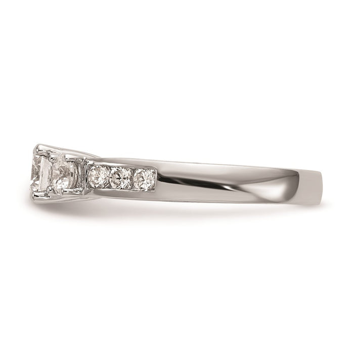 Buy Exclusive 14K White Gold 3-Stone Engagement Ring Setting - Affordable Luxury-3