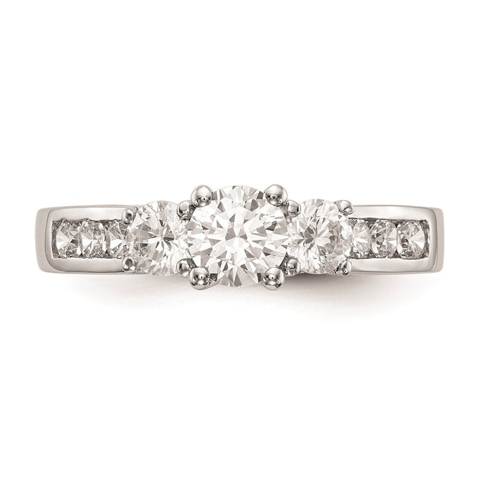 Buy Exclusive 14K White Gold 3-Stone Engagement Ring Setting - Affordable Luxury-4