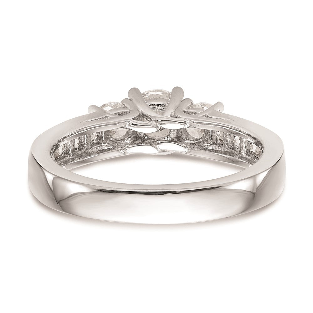 Buy Exclusive 14K White Gold 3-Stone Engagement Ring Setting - Affordable Luxury