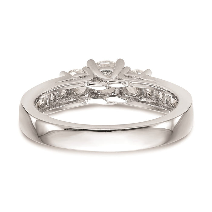 Buy Exclusive 14K White Gold 3-Stone Engagement Ring Setting - Affordable Luxury-5