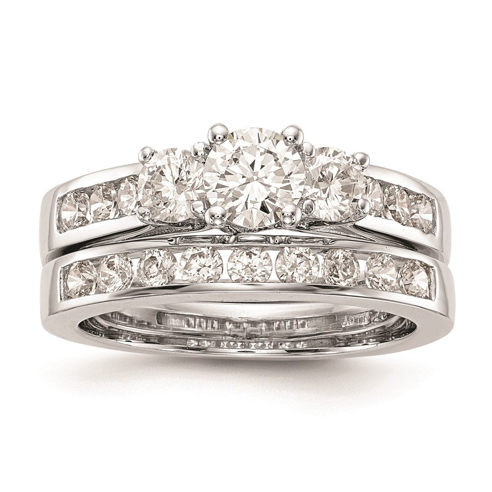 Buy Exclusive 14K White Gold 3-Stone Engagement Ring Setting - Affordable Luxury