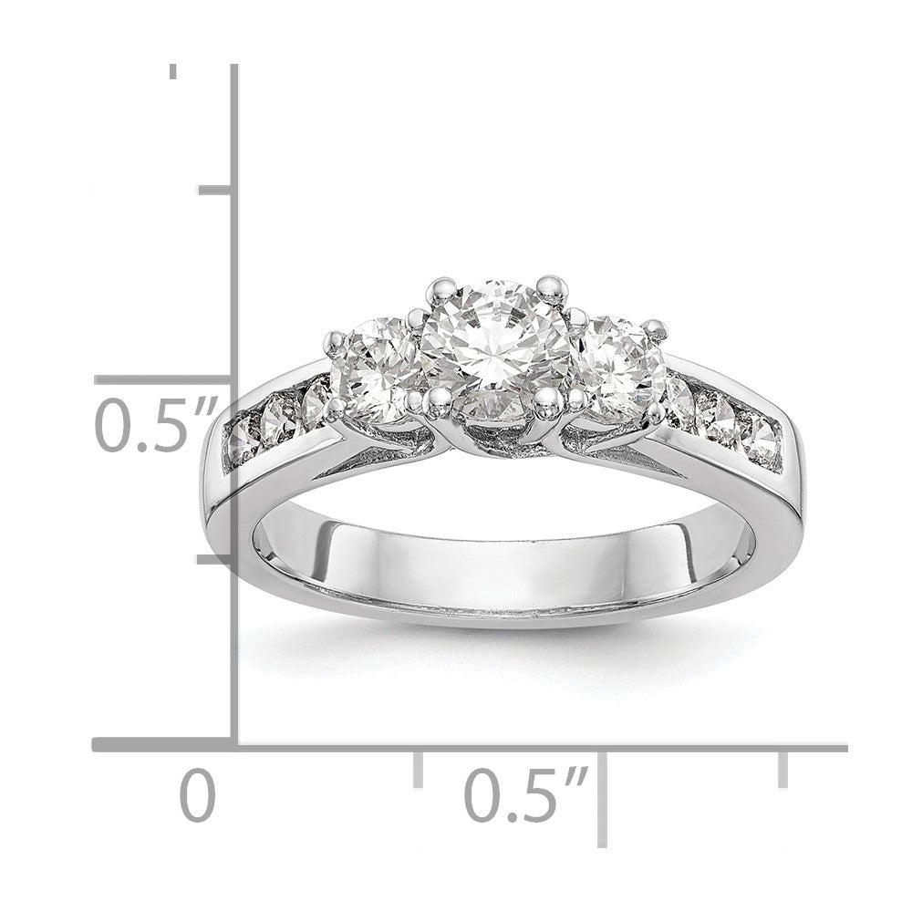 Buy Exclusive 14K White Gold 3-Stone Engagement Ring Setting - Affordable Luxury