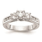 Buy Exclusive 14K White Gold 3-Stone Engagement Ring Setting - Affordable Luxury-1