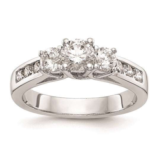Buy Stylish 14K White Gold 3-Stone Engagement Ring Setting for 1/3 Carat