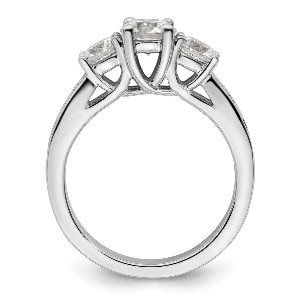 Buy Exclusive 14K White Gold 3-Stone Engagement Ring for 3/4 Carat Diamond