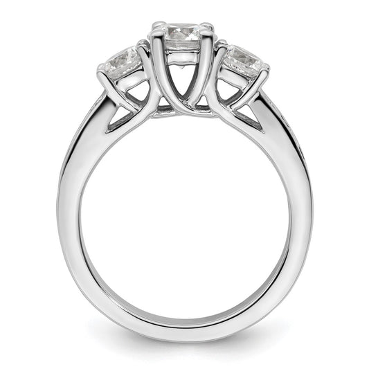 Buy Exclusive 14K White Gold 3-Stone Engagement Ring for 3/4 Carat Diamond