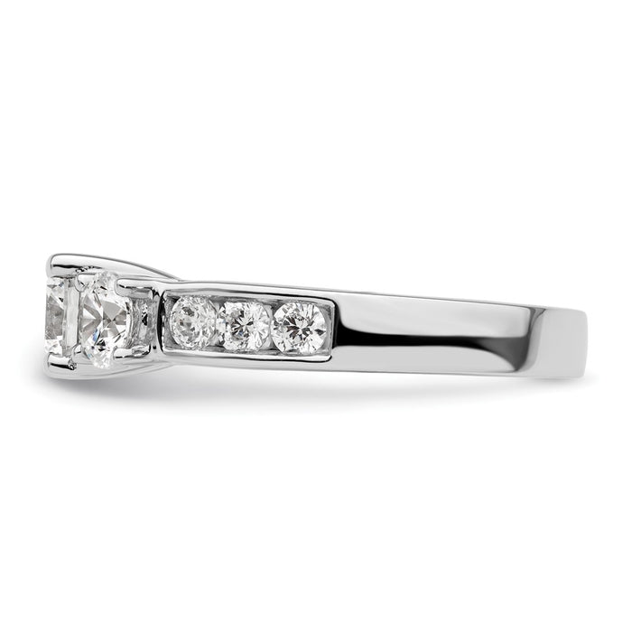 Buy Exclusive 14K White Gold 3-Stone Engagement Ring for 3/4 Carat Diamond-3