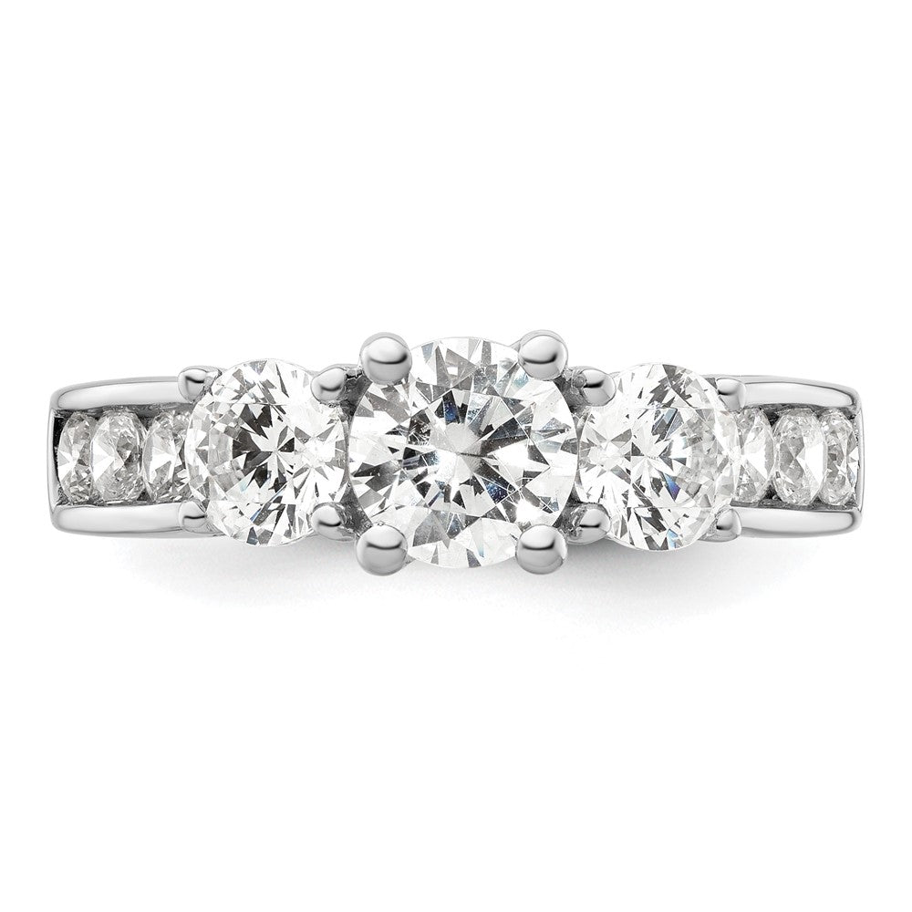 Buy Exclusive 14K White Gold 3-Stone Engagement Ring for 3/4 Carat Diamond