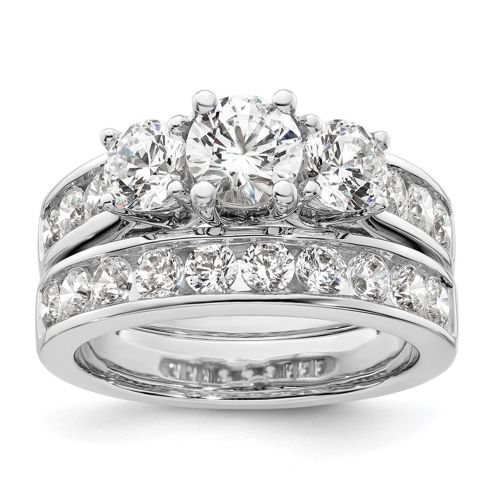 Buy Exclusive 14K White Gold 3-Stone Engagement Ring for 3/4 Carat Diamond