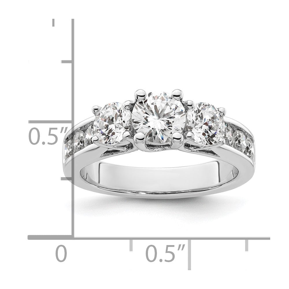 Buy Exclusive 14K White Gold 3-Stone Engagement Ring for 3/4 Carat Diamond