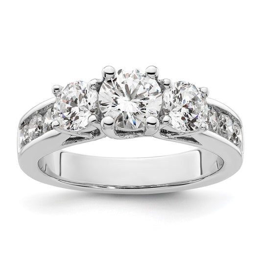 Buy Exclusive 14K White Gold 3-Stone Engagement Ring for 3/4 Carat Diamond