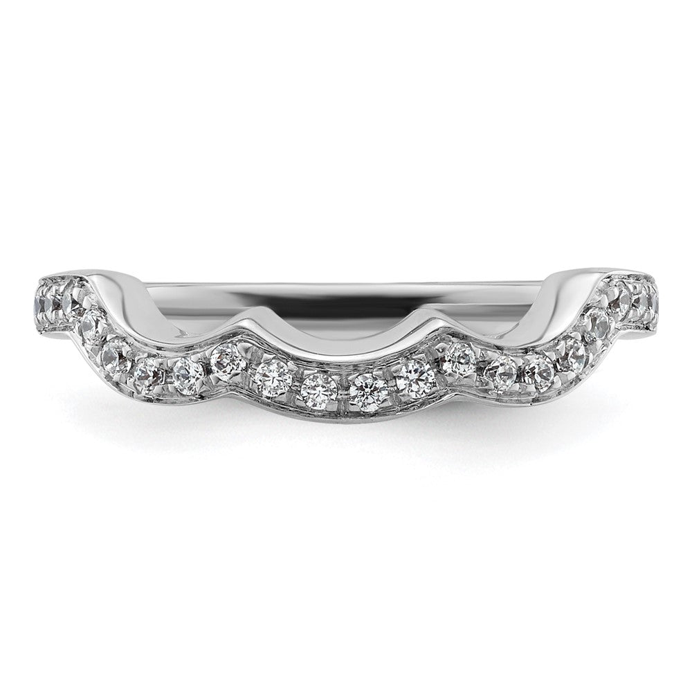 Buy Stylish 14K White Gold Wedding Band with 1/5 Carat Diamonds - Value Piece