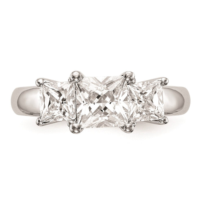 Buy Exclusive 14K White Gold 3-Stone Engagement Ring Setting, 1/6 Carat-4
