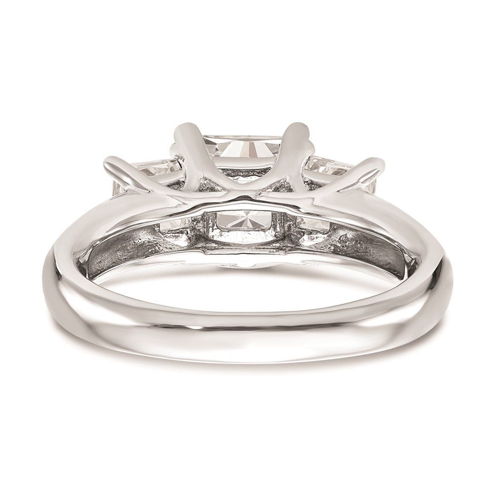 Exclusive 14K White Gold 3-Stone Engagement Ring Setting for 1.5 Carat Value