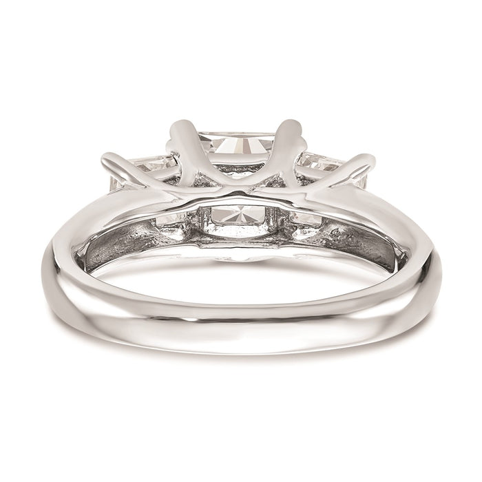 Buy Exclusive 14K White Gold 3-Stone Engagement Ring Setting, 1/6 Carat-5