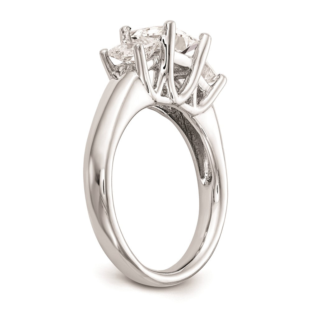 Buy Exclusive 14K White Gold 3-Stone Engagement Ring Setting, 1/6 Carat