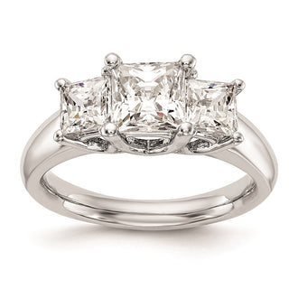 Buy Exclusive 14K White Gold 3-Stone Engagement Ring Setting, 1/6 Carat
