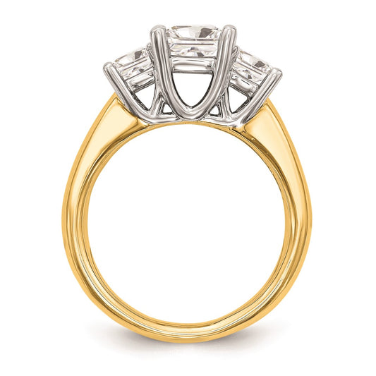 Buy Exclusive 14K Two-Tone Engagement Ring Setting for 1.5 Carat Princess Cut