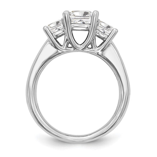 Buy 14K White Gold 3-Stone Engagement Ring Setting | Stylish 1 Carat Design