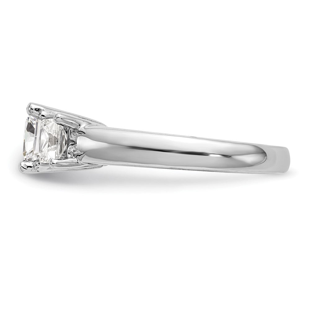 Buy 14K White Gold 3-Stone Engagement Ring Setting | Stylish 1 Carat Design