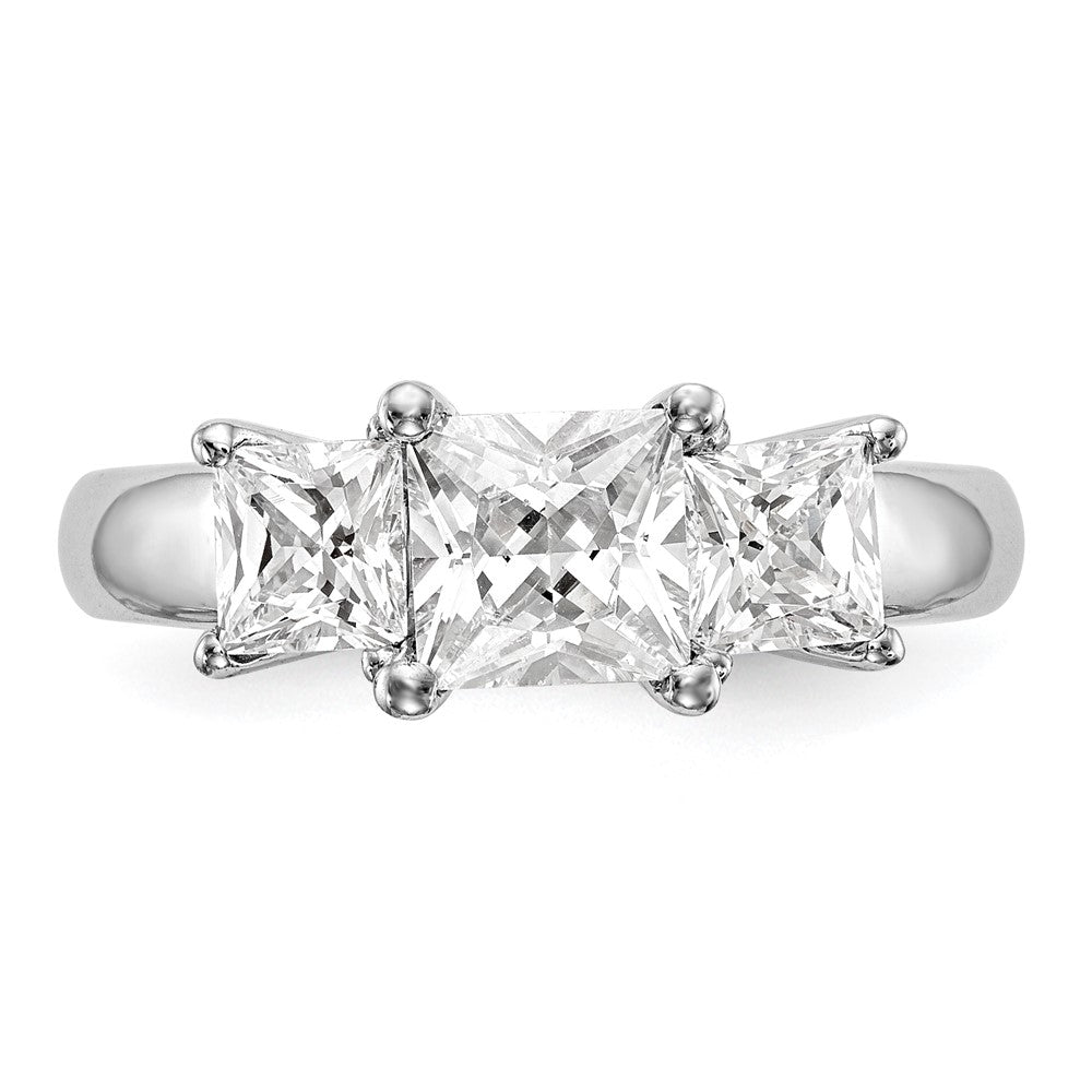 Buy 14K White Gold 3-Stone Engagement Ring Setting | Stylish 1 Carat Design
