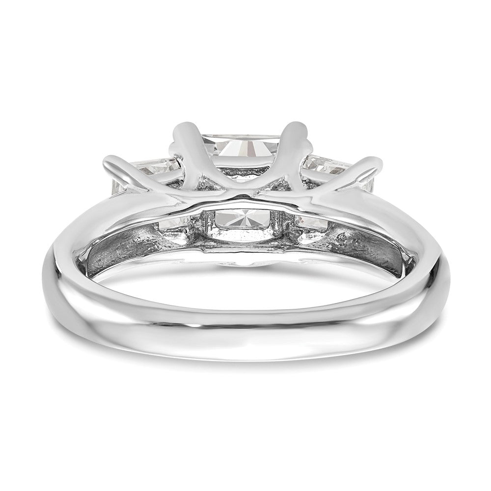 Buy 14K White Gold 3-Stone Engagement Ring Setting | Stylish 1 Carat Design