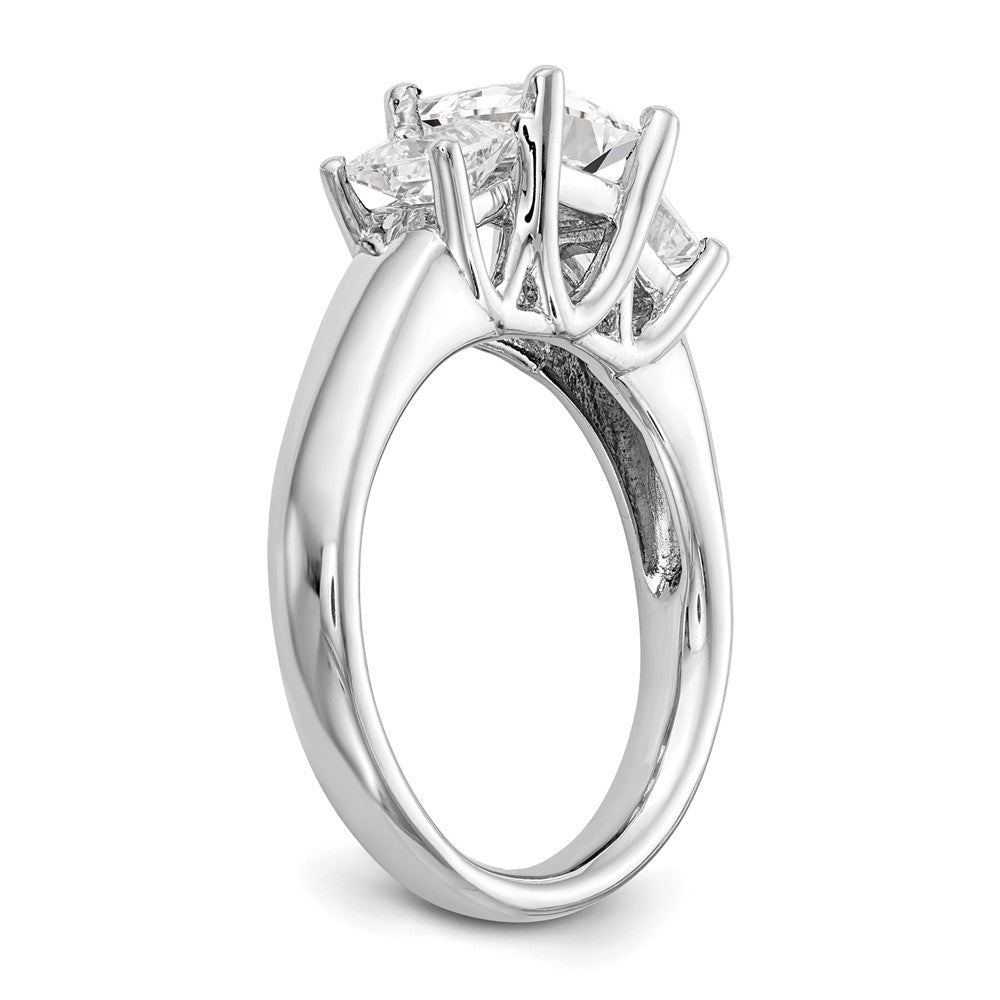 Buy 14K White Gold 3-Stone Engagement Ring Setting | Stylish 1 Carat Design