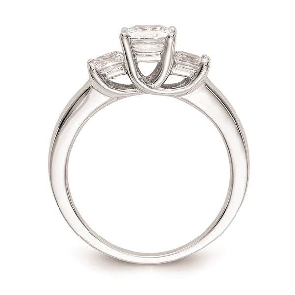 14K White Gold 3-Stone Engagement Ring for 1/2 Carat Price