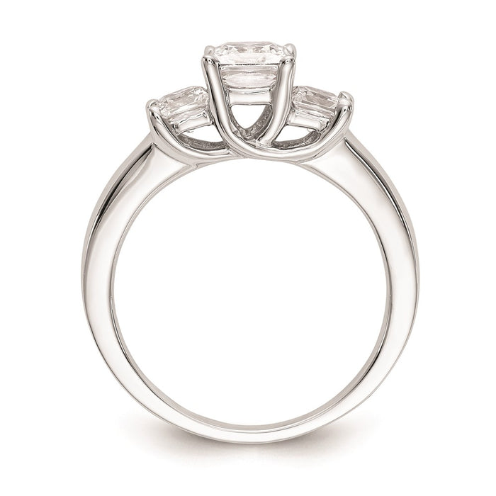 Buy Exclusive 14K White Gold 3-Stone Engagement Ring for 1/2 Carat Price-2