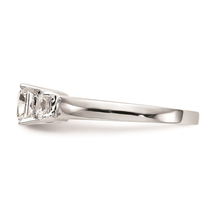 Buy Exclusive 14K White Gold 3-Stone Engagement Ring for 1/2 Carat Price-3